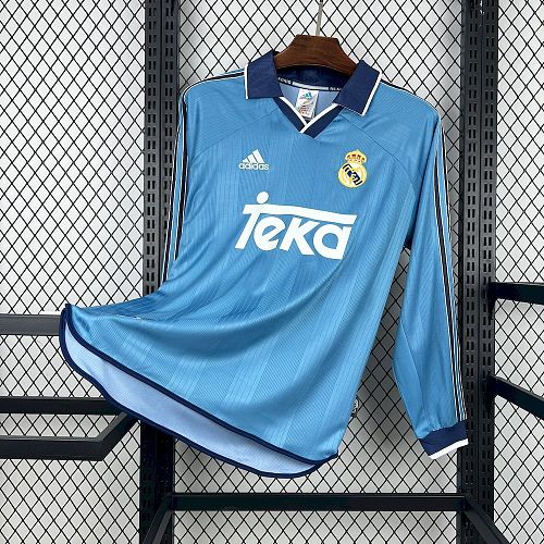 Real Madrid 99-00 Third Long Sleeve Retro Jersey S-XXL