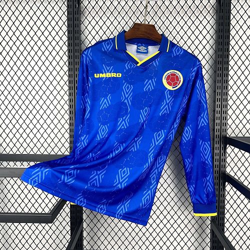 Colombia 1994 Away Long sleeves Retro Jersey S-XXL