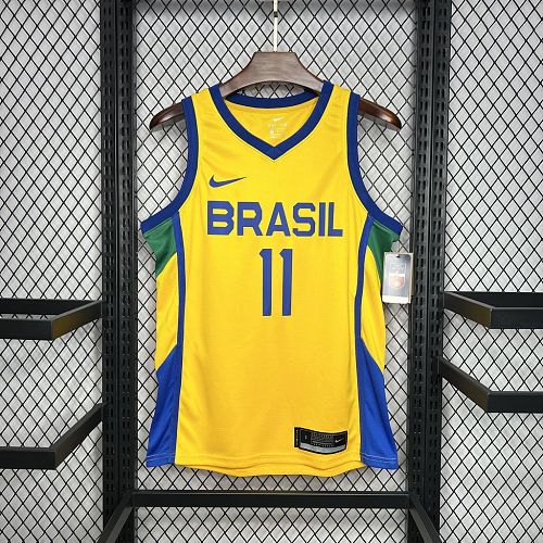 Brazil 2024-25 Gui Santos11 Home Basketball Jersey