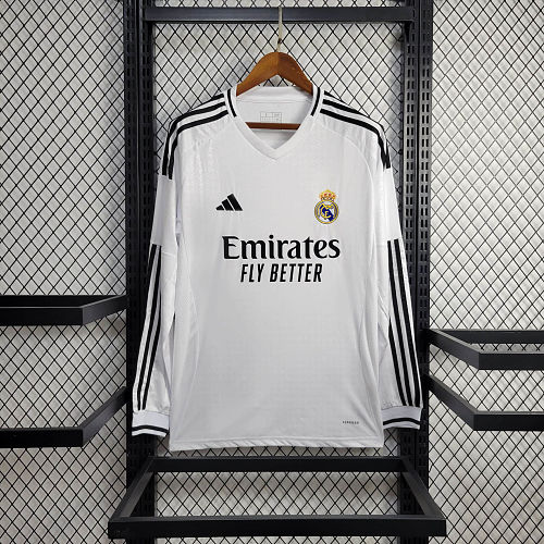 Real Madrid 2024-25 Home Long Sleeves Jersey
