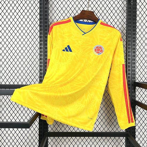 Colombia 2026 World Cup Home Long Sleeve Football Jersey S-4XL