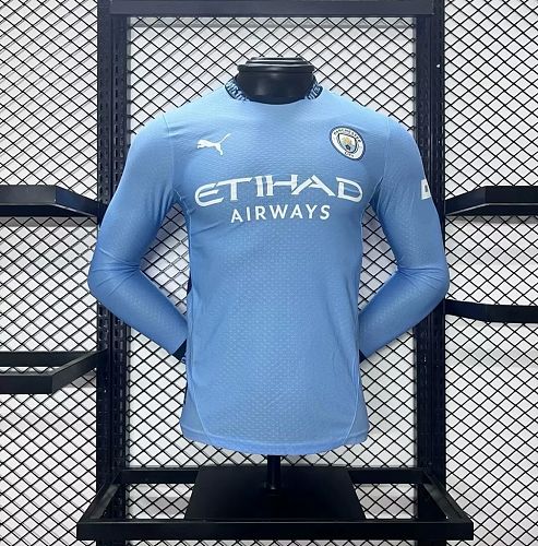 Manchester City 2024-25 Home Long Sleeves Jersey – Player Versi