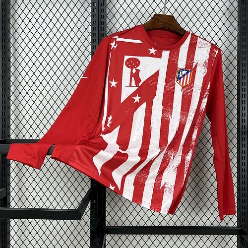 Atletico Madrid 2025-26 Pre-Match training Long Sleeves Football Jersey