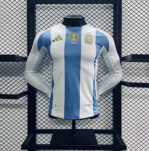 Argentina 2024-25 Home Long Sleeves Jersey – Player Versi