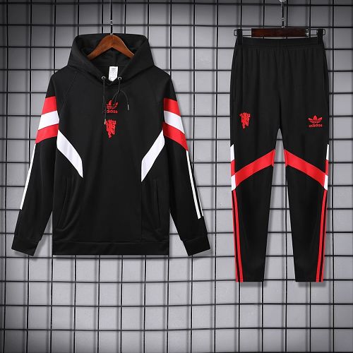 Manchester United Black 2025/26 Football Hoodie kit