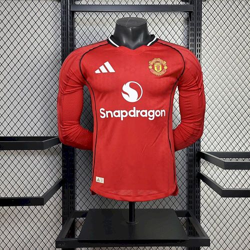 Manchester United 25-26 Home Long Sleeve Player Version S-XXL