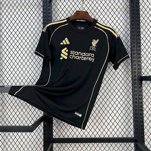 Liv 2025-26 Black Gold Edition Football Jersey