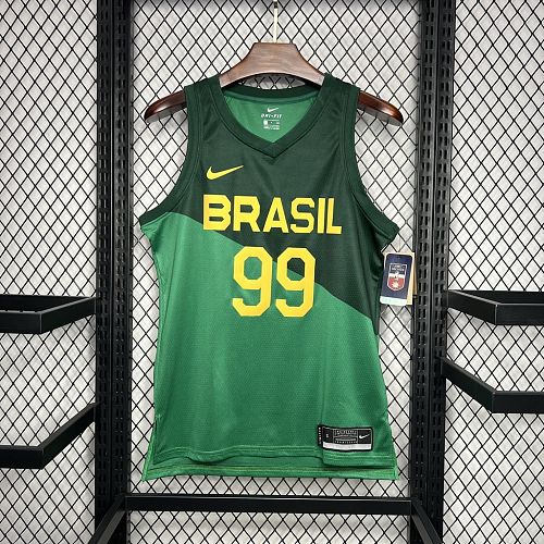 Brazil 2024-25 L. DIas99 Away Basketball Jersey