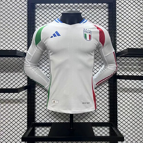 Italy 2024-25 Euro Away Long Sleeves Jersey – Player Version