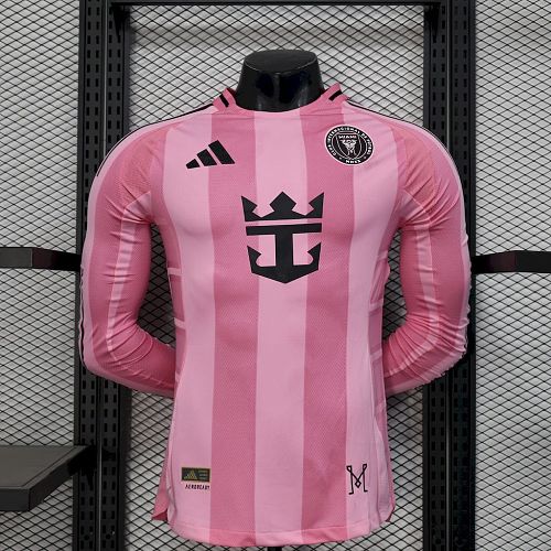 Inter Miami 2025-26 Home Long Sleeves Jersey Player Version