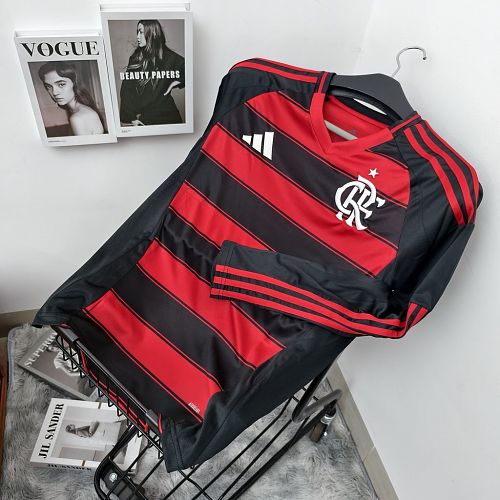 Flamengo home 2025/26 Long Sleeves Soccer jersey