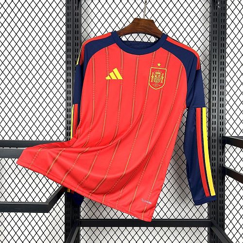 Spain 2026 World Cup Home Long Sleeve Football Jersey S-4XL