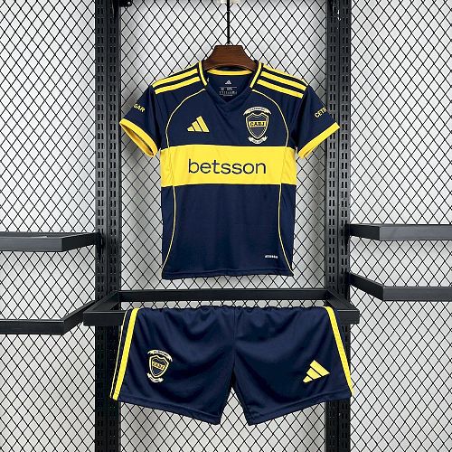 Boca Juniors 25-26 Home Kids Kit Size：16-28