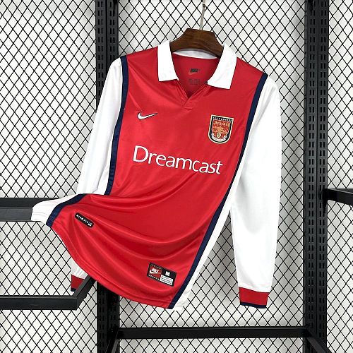 Arsenal 99-00 Home Long Sleeves Retro Jersey S-XXL
