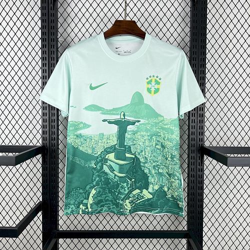 Brazil 2025-26 Green and white Football jersey