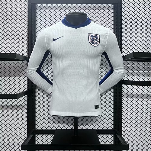 1794_England 2024-25 Euro Home Long Sleeves Jersey – Player Version