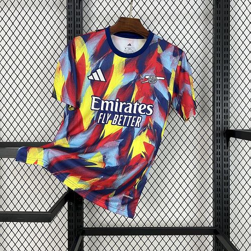 Arsenal 2025-26 Colorful pre-match training Football Jersey