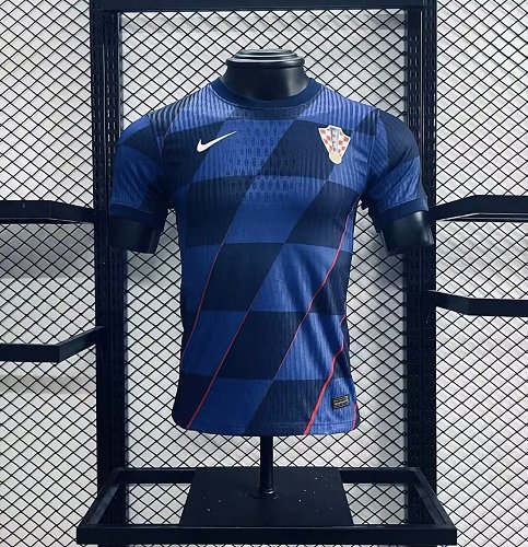 Croatia 2024-25 Euro Away Jersey Player Version