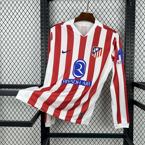 Atletico Madrid 25-26 Home Long Sleeve Football Jersey S-4XL