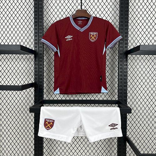 West Ham United 2025-26 Home Kids Kit Size 16-28