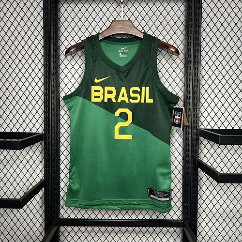 Brazil 2024-25 Yago2 Away Basketball Jersey