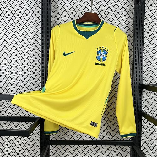 Brazil 2026 World Cup Home Long Sleeve Football Jersey S-4XL