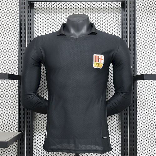 AC Milan 2024-25 125th Black goalkeeper Retro Long Sleeves Jersey Player Version