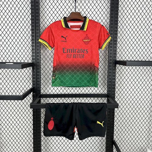 AC Milan 2025-26 Co-Branded Red Edition Kids Kit