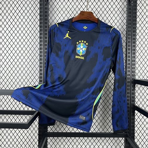 Brazil 2026 World Cup Away Long Sleeve Football Jersey S-4XL