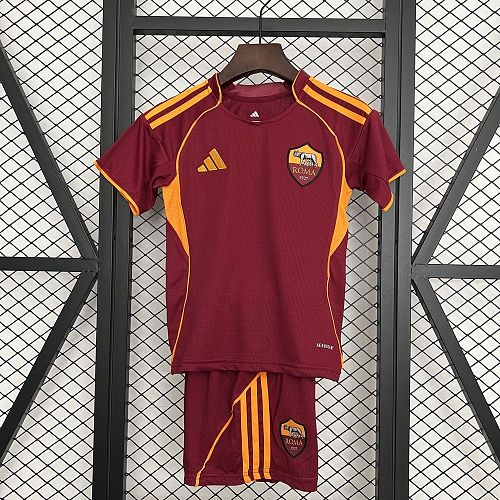 AS Roma 2025-26 Home Kids Kit Size 16-28
