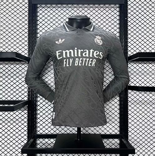 Real Madrid 2024-25 Third Away Long Sleeves Jersey Player Version