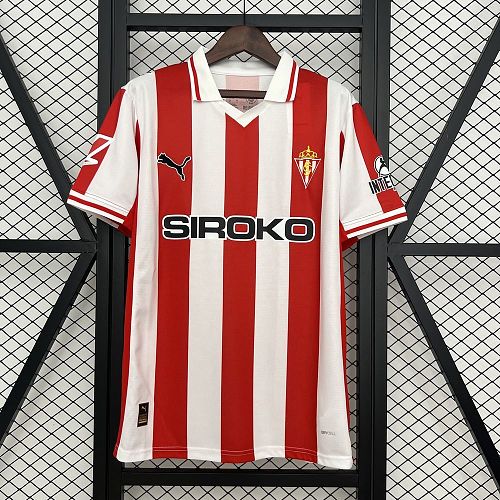 Sporting Gijon 2025-26 Home Football Jersey S-4XL