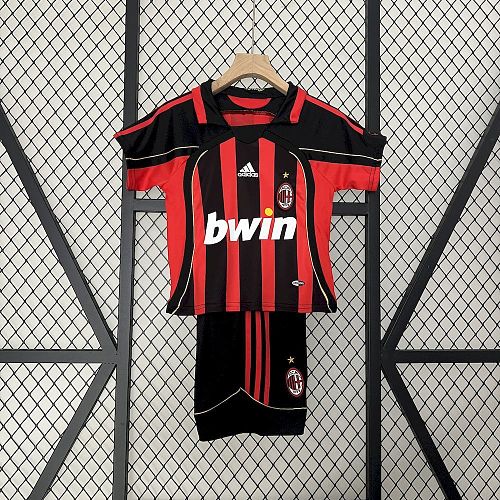 AC Milan 06-07 Home Retro Kids Kit Size：16-28
