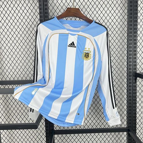 Argentina 2006-07 World Cup Home Long Sleeves Retro Jersey