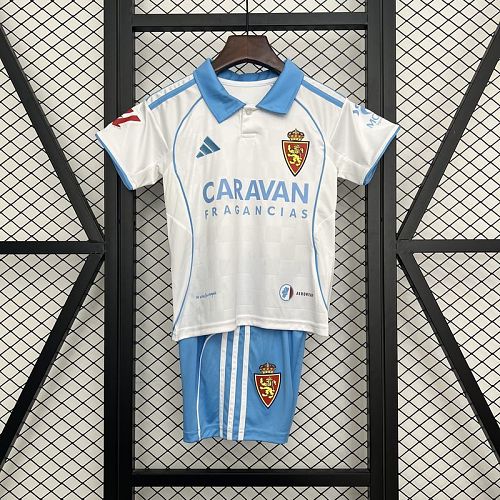 Real Zaragoza 2025-26 Home Kids Kit Size 16-28