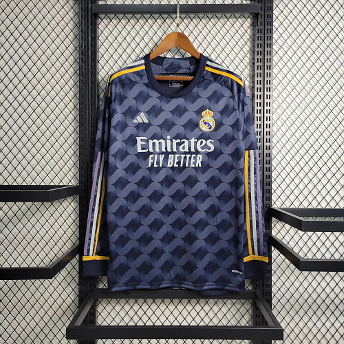 Real Madrid 2023-24 Away Long Sleeves Jersey