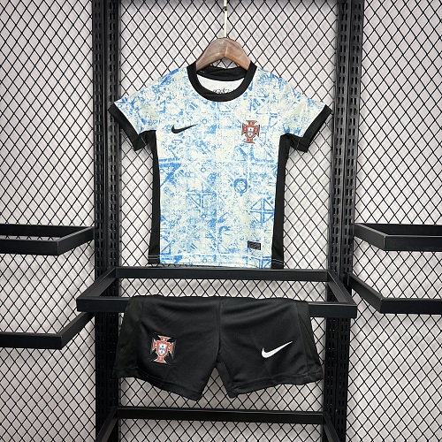 Portugal 2024-25 Euro Away Kids Kit