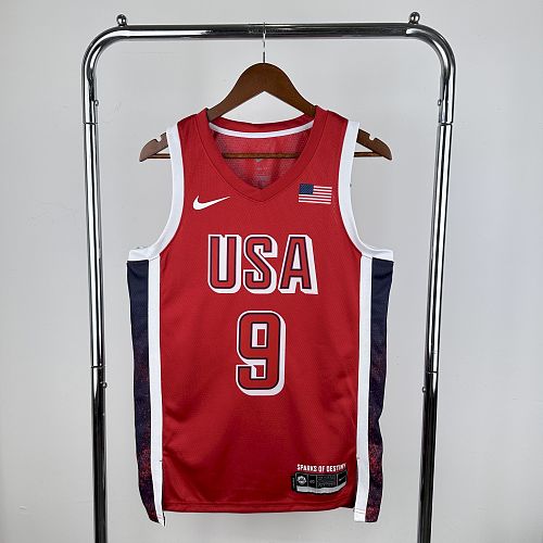 Olimpic USA 2024-25 Red HALIBURTON 9