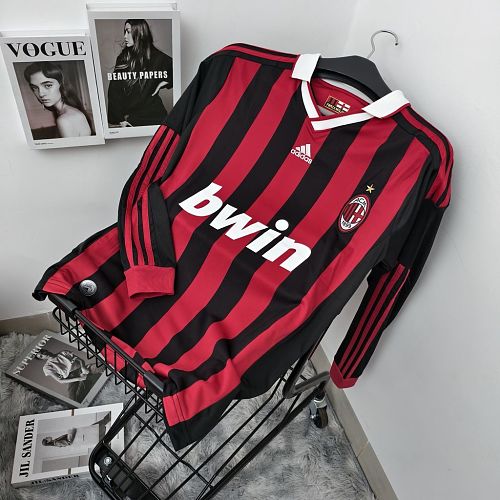 AC Milan home 2009/10 Long Sleeves Retro jersey