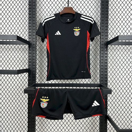 Benfica 25-26 Black pre-match training Kids Kit Size：16-28