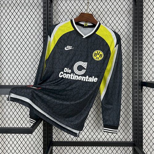 Dortmund 95-96 Away Long Sleeves Retro Jersey S-XXL