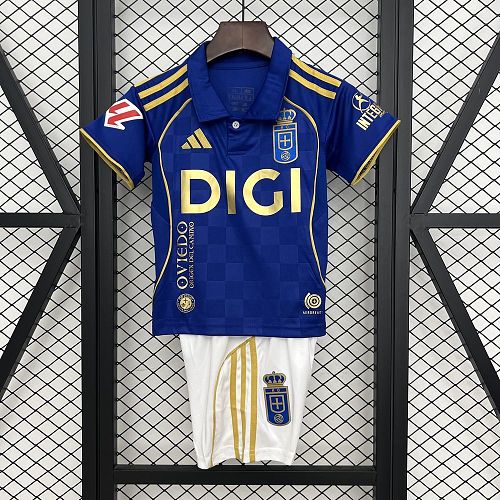 Real Oviedo 2025-26 Home Kids Kit Size 16-28
