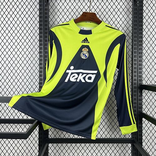Real Madrid 99-00 Goalkeeper Long Sleeve Retro Jersey S-XXL