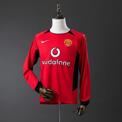 Manchester United Home 2002/04 Long Sleeves Retro Jersey